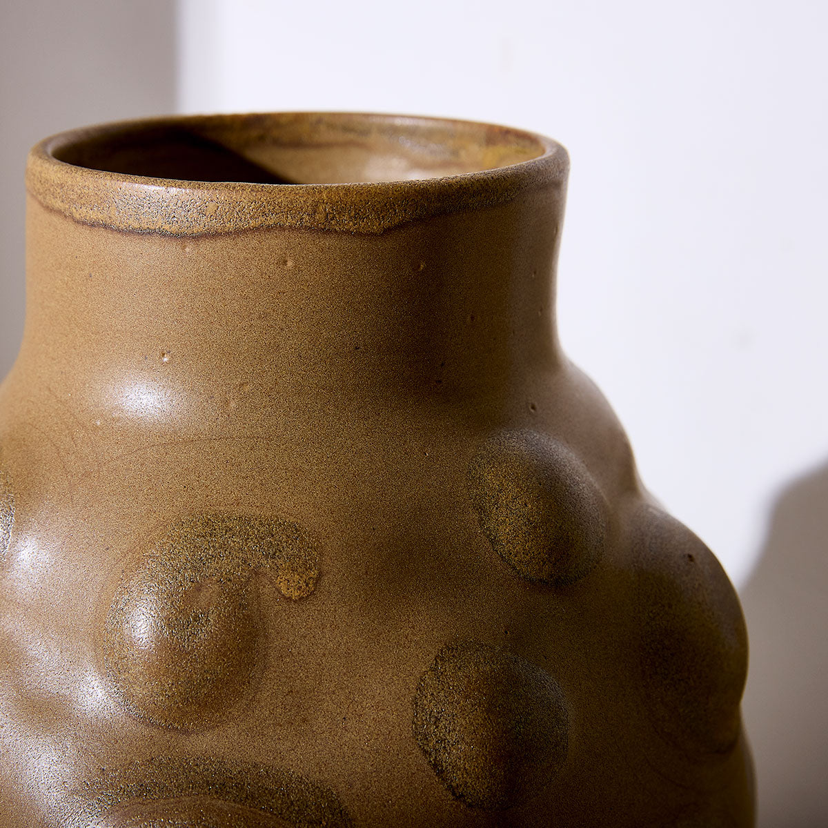 Golden Brown Bump Stoneware Vase | Warner Walcott