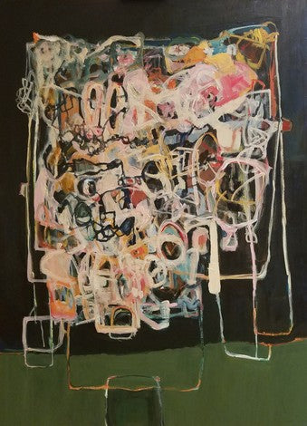 Green and Black | Acrylic on Canvas by Lynn Christian