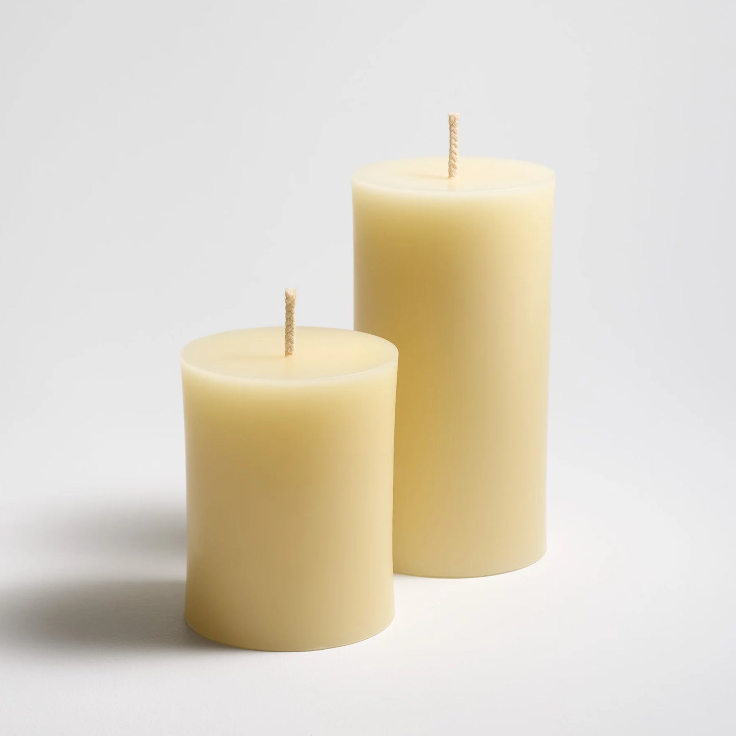 cream pillar candles