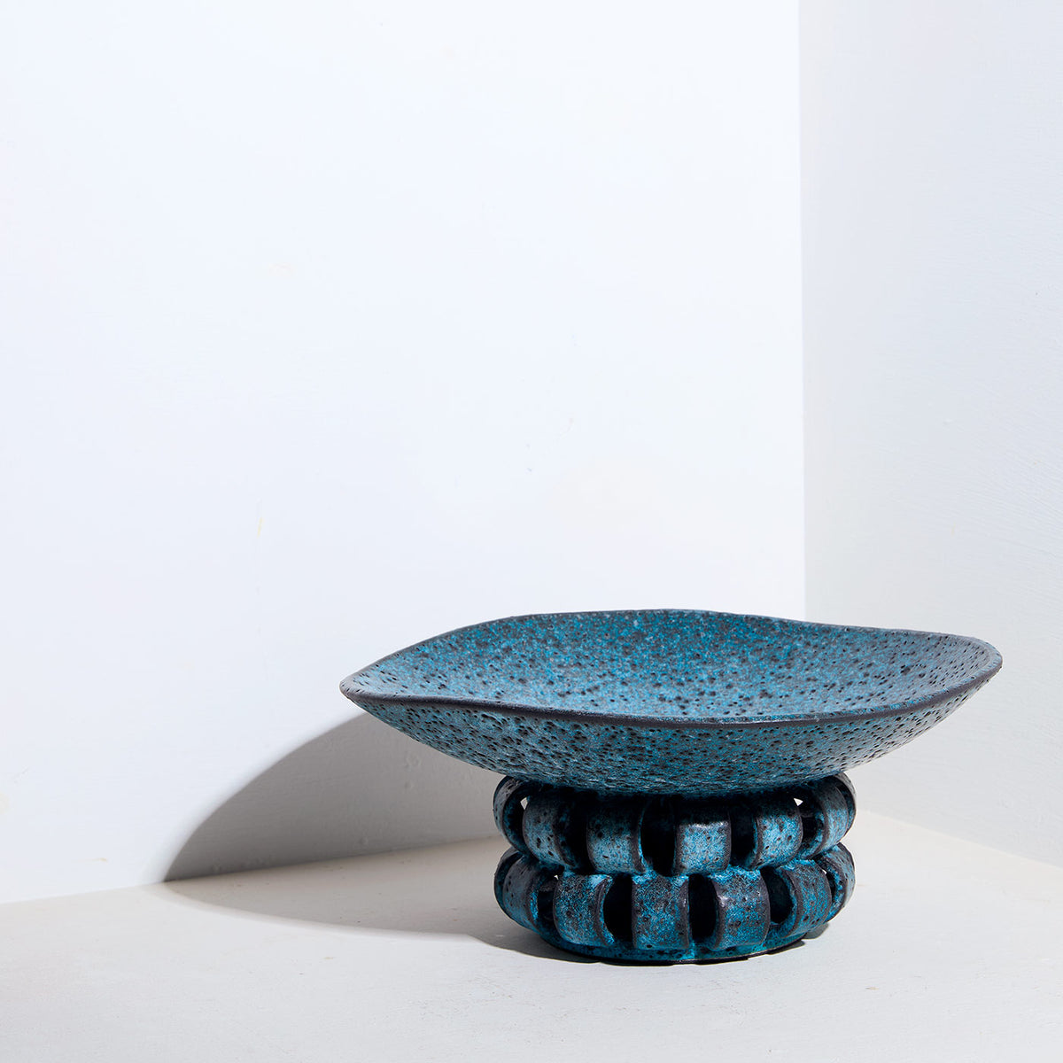 Tall Deep Ring Stoneware Bowl in Lava Turquoise | Warner Walcott