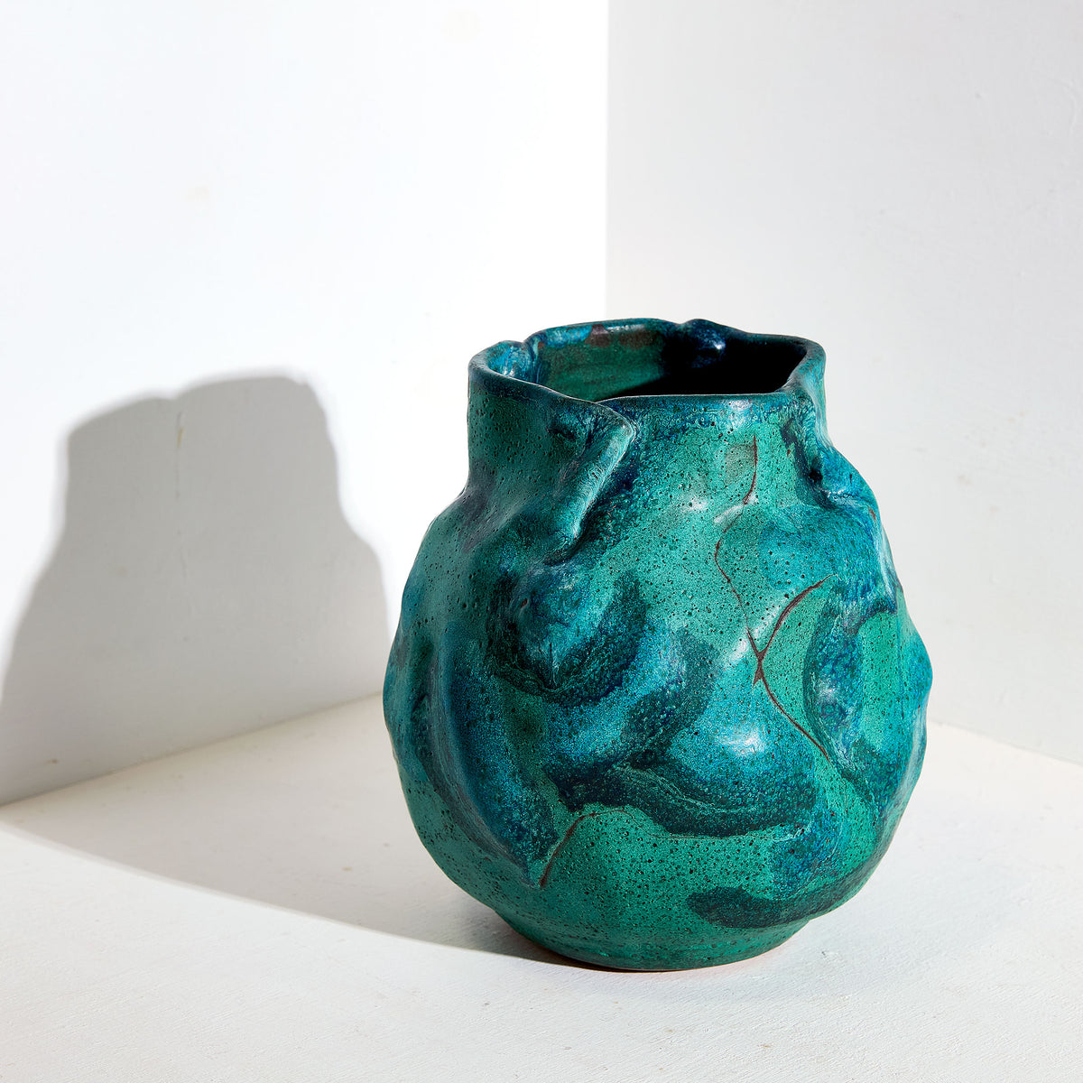 Turquoise Stoneware Vase 7 | Warner Walcott