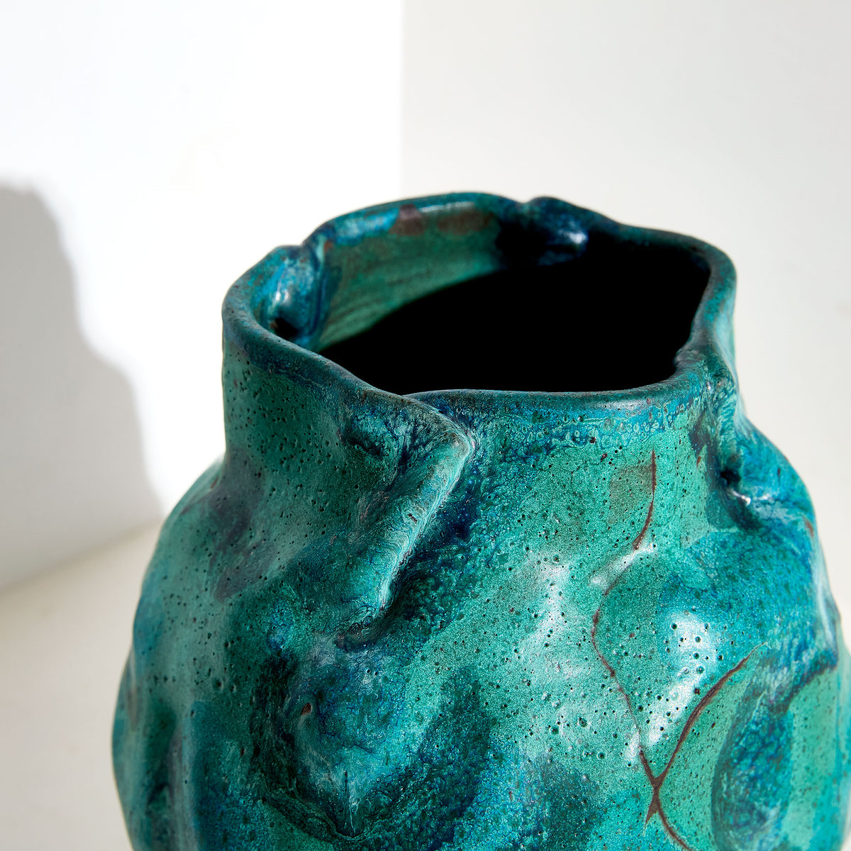 Turquoise Stoneware Vase 7 | Warner Walcott