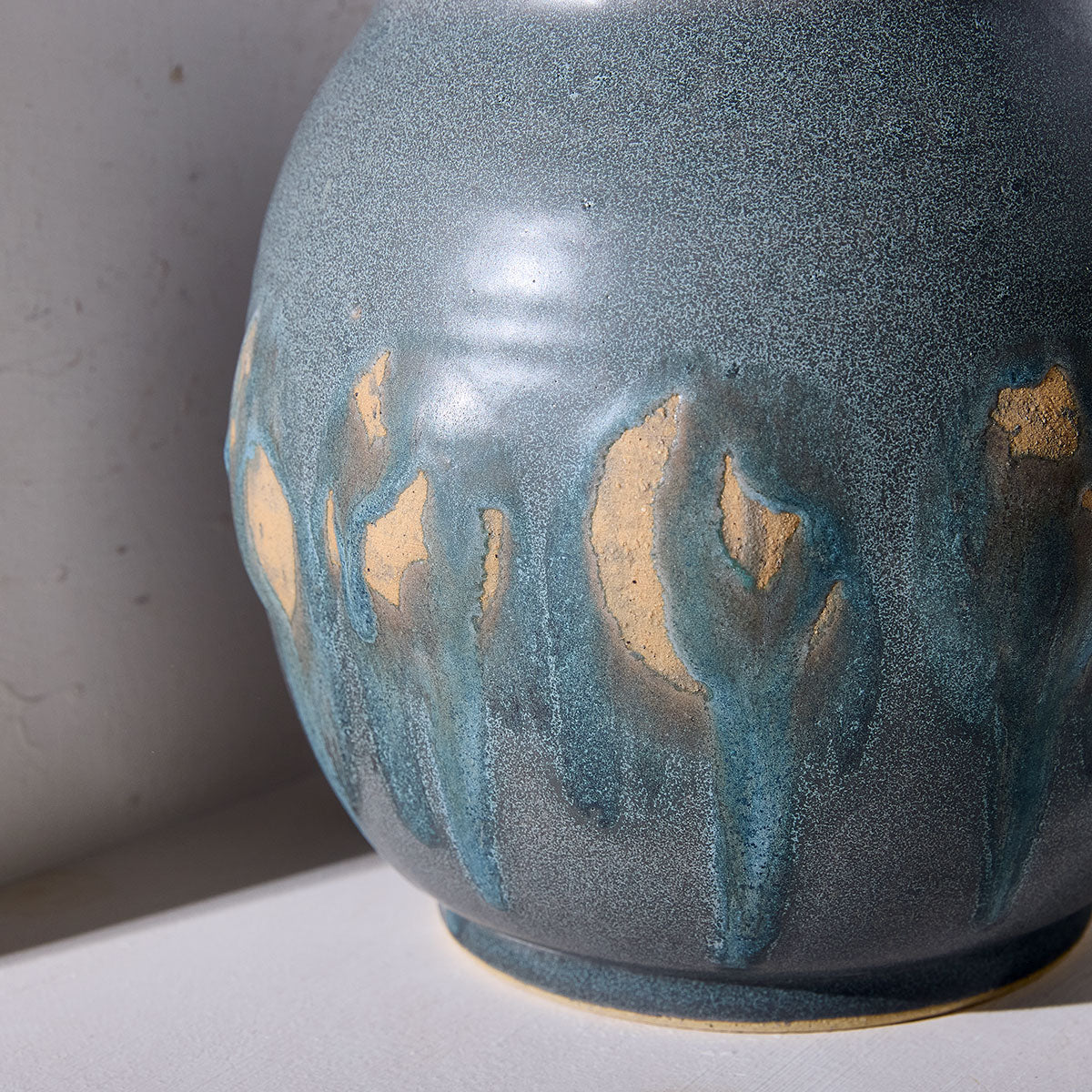 Indigo Crawl Bump Stoneware Vase | Warner Walcott