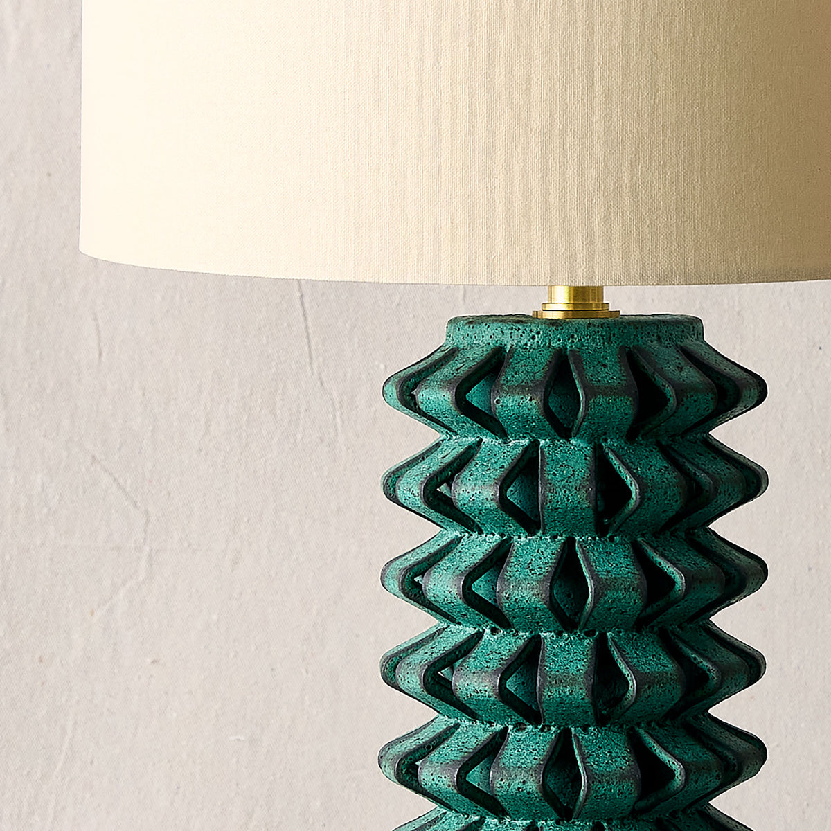 Pointer Stoneware Lamp in Lava Turquoise | Warner Walcott