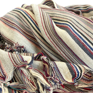 Casablanca Sustainable Striped Turkish Towel / Blanket - Gray