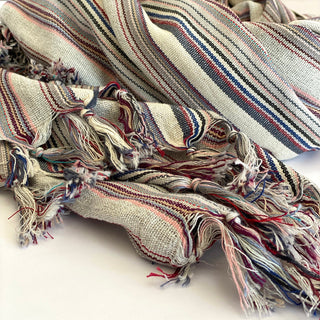 Casablanca Sustainable Striped Turkish Towel / Blanket - Gray