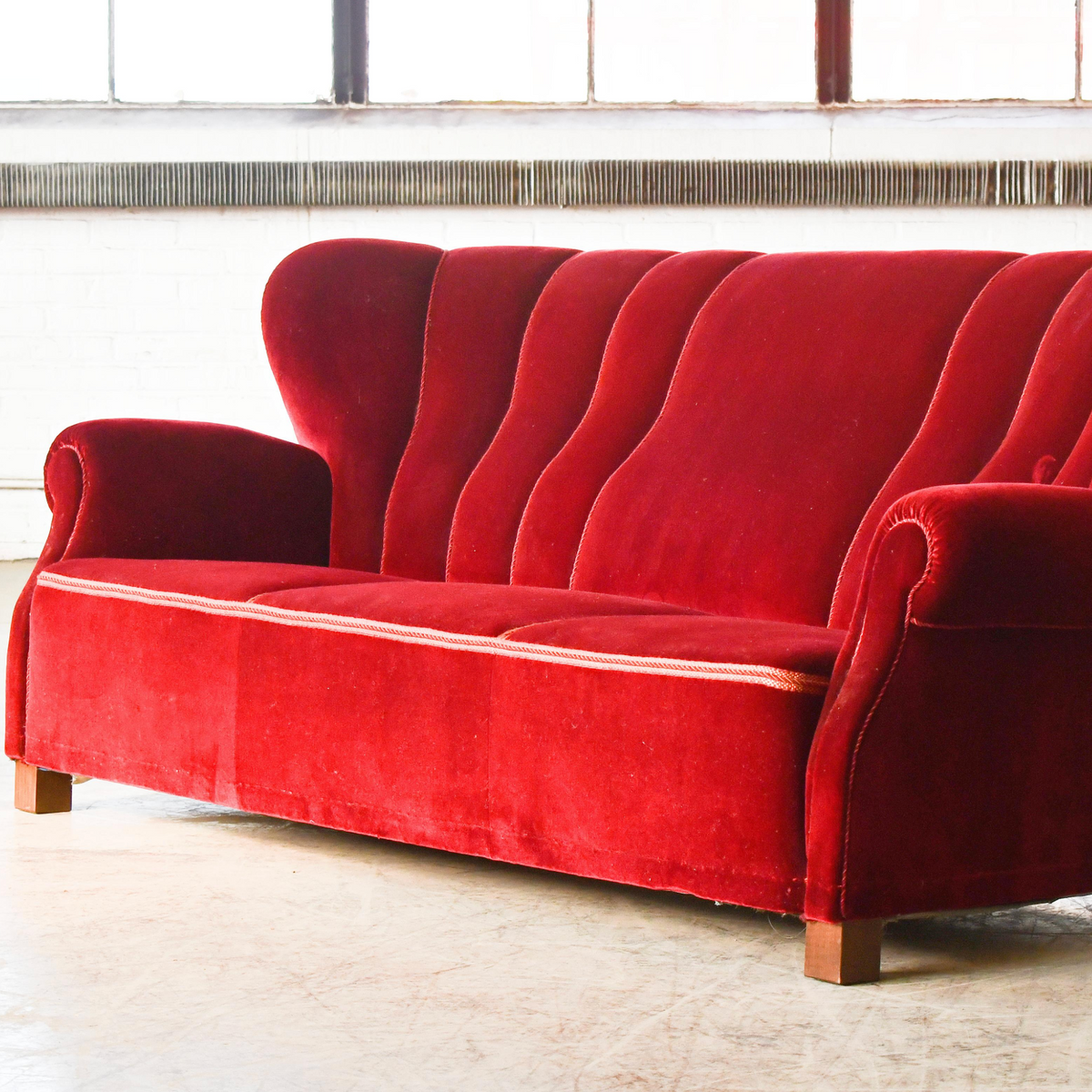 Fritz Hansen Red Sofa rare 