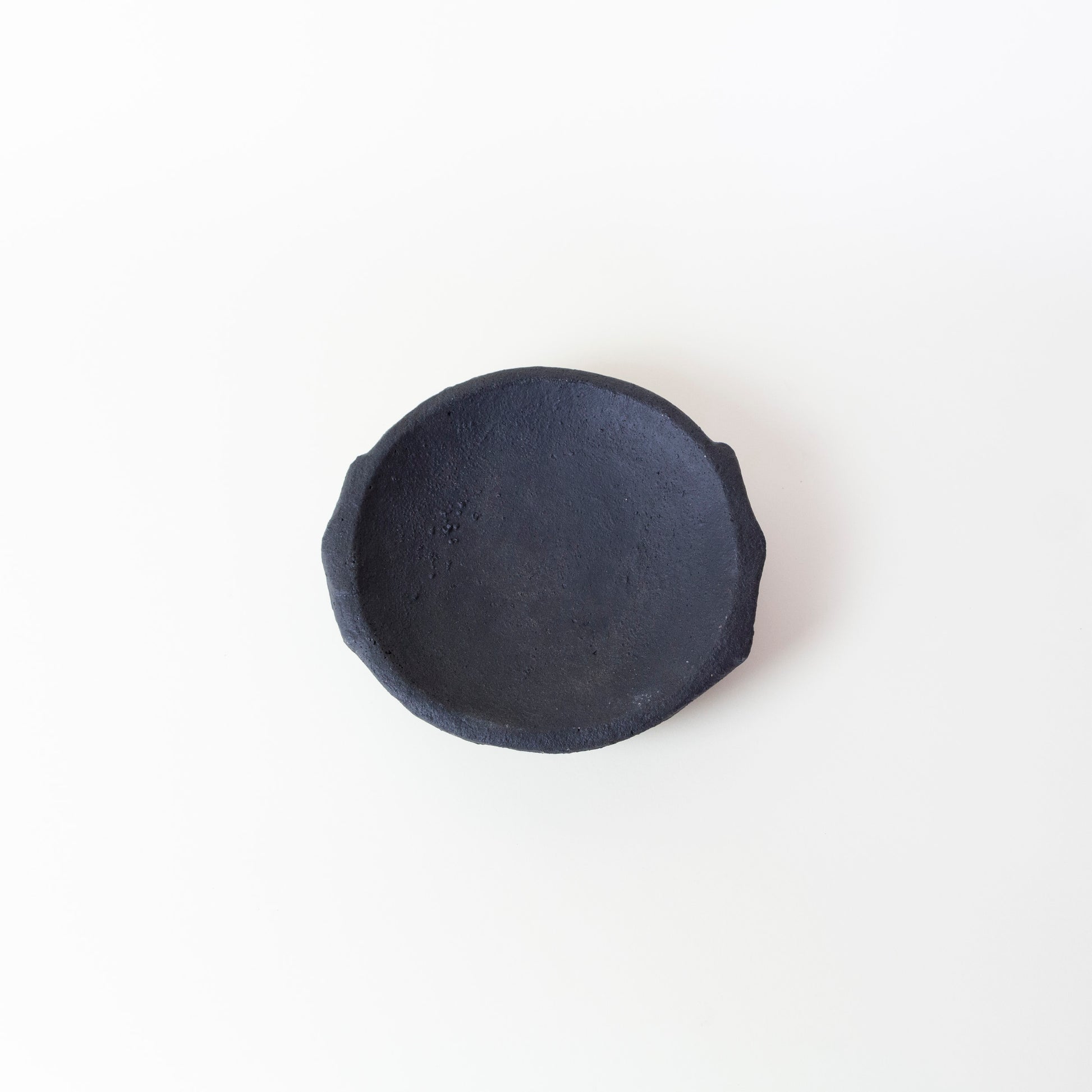 Vintage Black Stone Round Dish