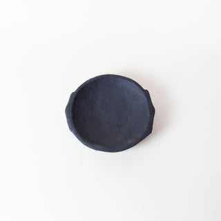 Vintage Black Stone Round Dish