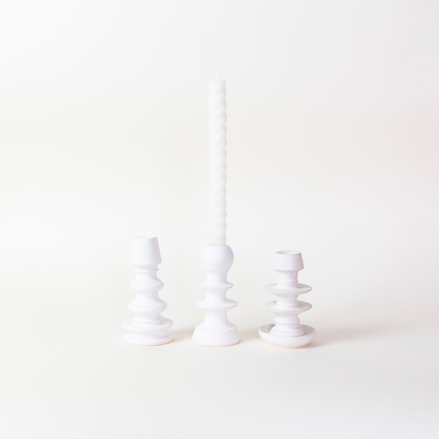 Sculptural Ceramic Candlestick Holder