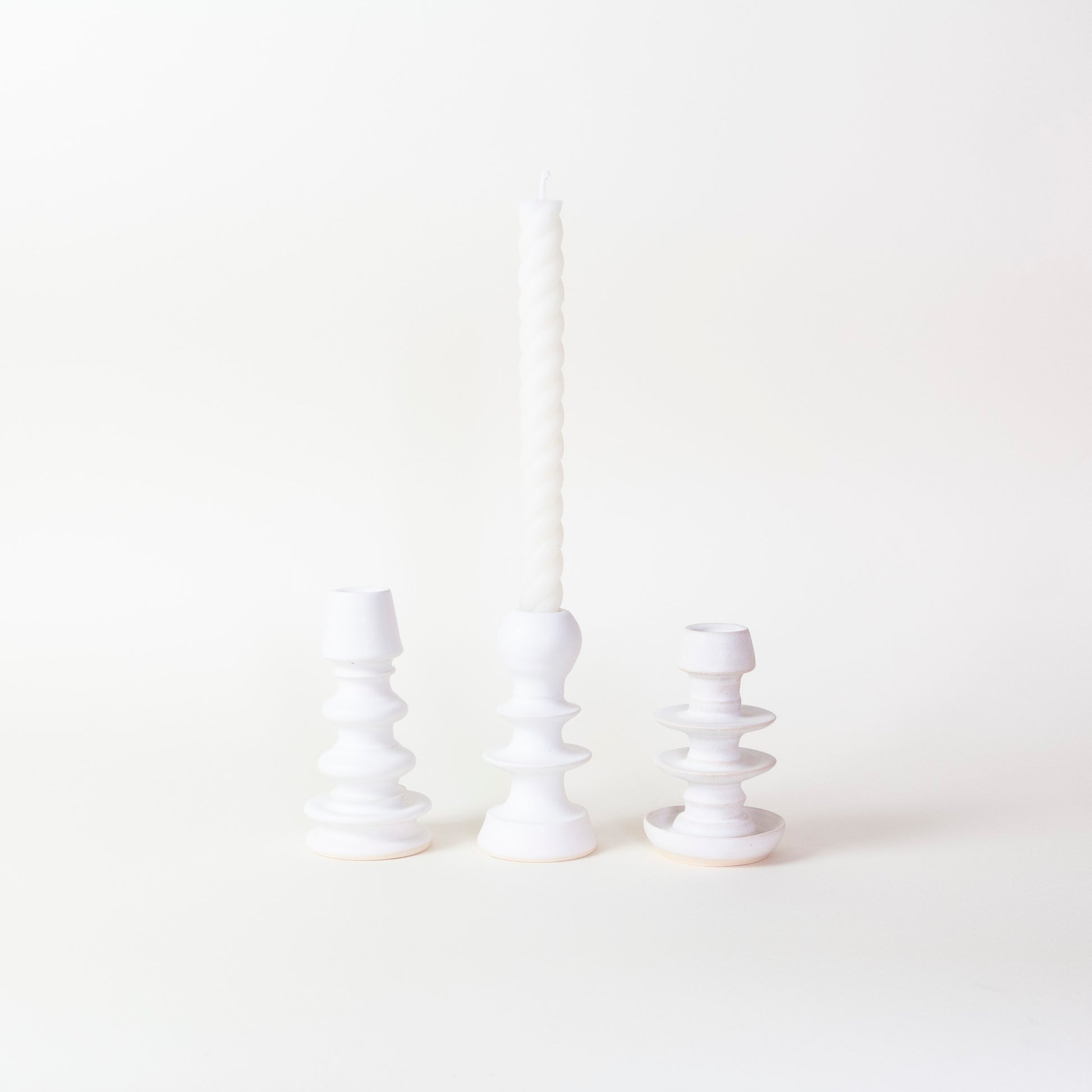 Sculptural Ceramic Candlestick Holder