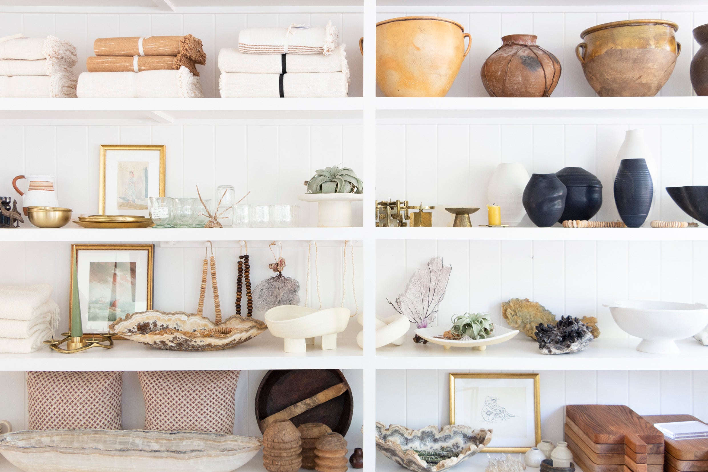 shelves at the hom market