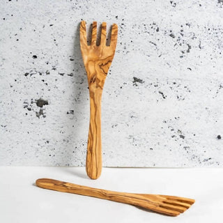 Olivewood serving spatula forks 