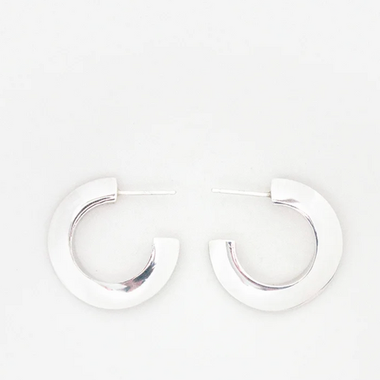 Sterling Silver Hoop Earrings by Luz Ortiz New York