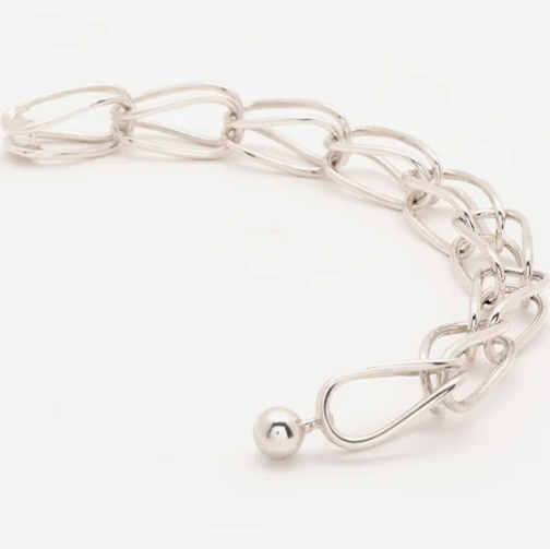 Sterling Silver chain bracelet by Luz Ortiz New York 