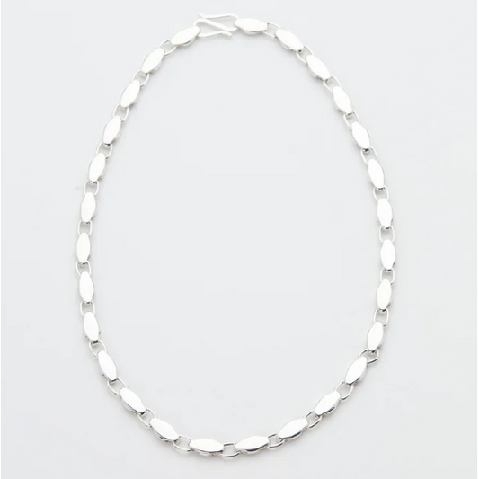 Silver chain necklace by Luz Ortiz New York