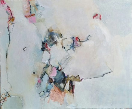 The Old Days, Contemporary Abstract Expressionist Oil Painting 2017 by Lynn Christian 24 x 20 inches