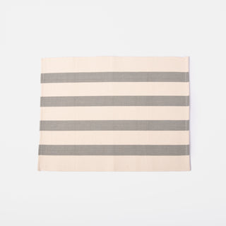 blue grey stripped placemat 