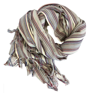 Casablanca Sustainable Striped Turkish Towel / Blanket - Gray