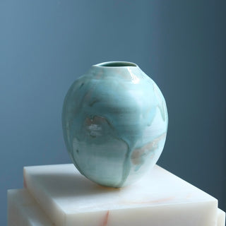 Light blue ceramic vase  