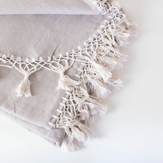 Oaxacan King Cotton Coverlet | Dots + Tassels