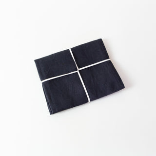 Black Linen Garcon Apron | Fog Linen