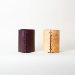 Leather Wrapped Vase | Made Solid