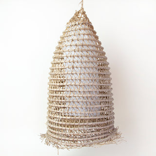 Vintage French Fishing Basket Pendant Light