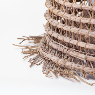 Vintage French Fishing Basket Pendant Light