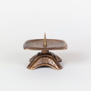 Brutalist Vintage Brass Candleholder