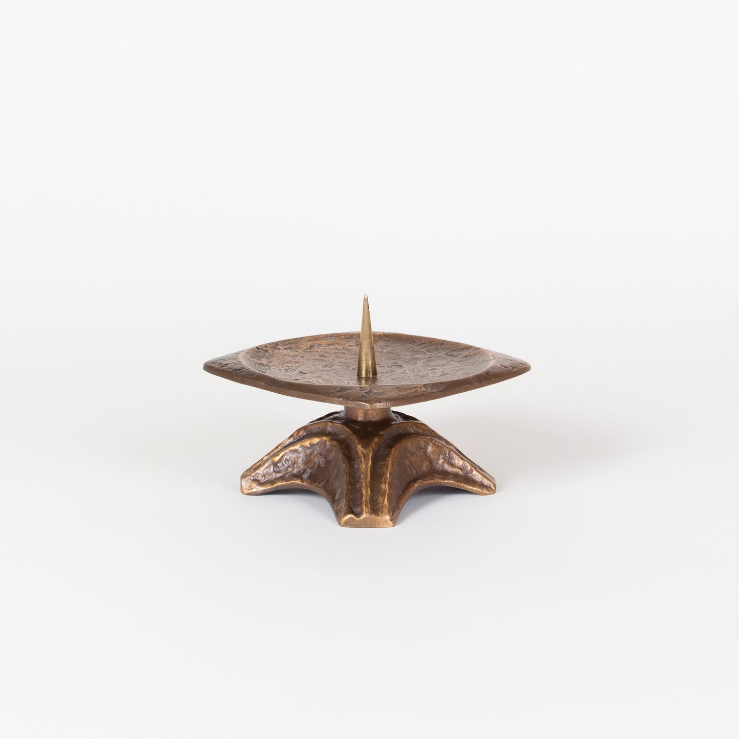 Brutalist Vintage Brass Candleholder