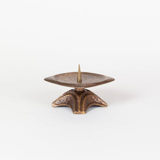 Brutalist Vintage Brass Candleholder