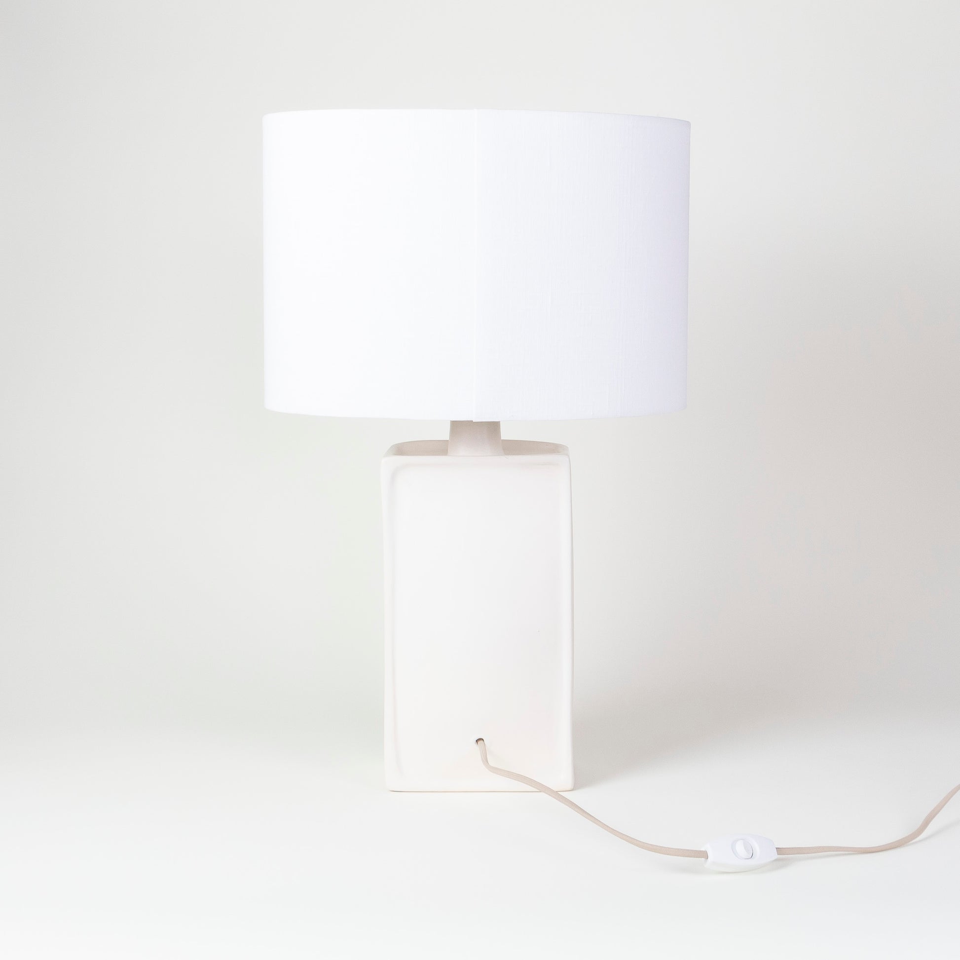 White Ceramic Lamp No. 2 | Quluzeh Designs